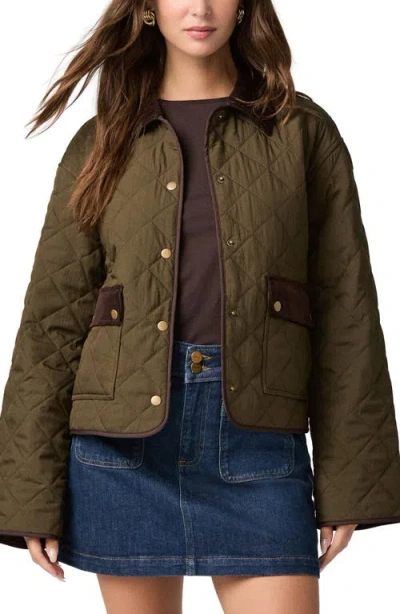 Paige Caleb Quilted Utility Jacket In Fern