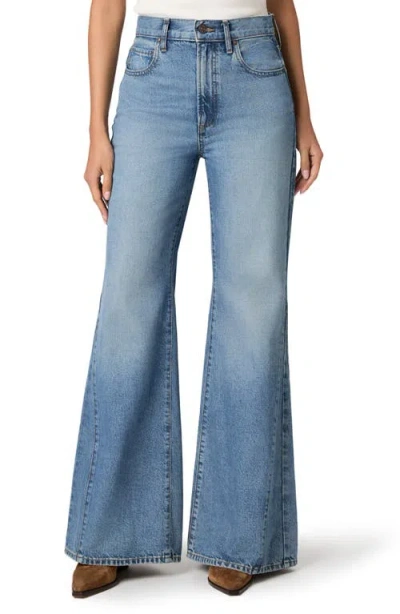 Paige Callie Inset Flare Jeans In Blue