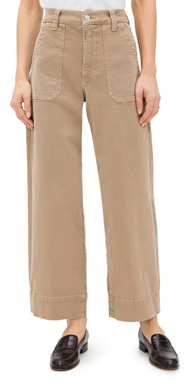 Paige Cameron Ankle Jeans With Utility Pockets Vintage Camel Tan