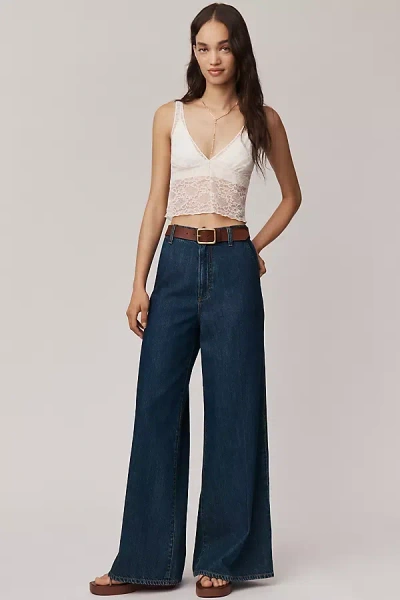 Paige Cameron High-rise Wide-leg Jeans In Blue