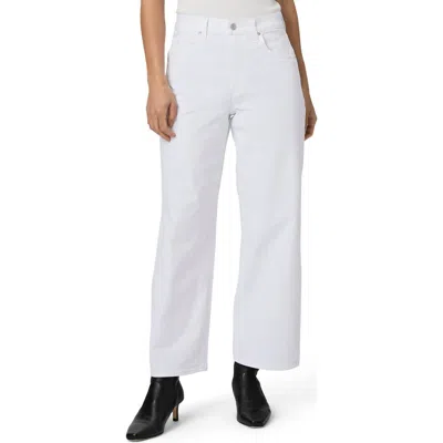 Paige Cameron High Waist Ankle Wide Leg Jeans In White