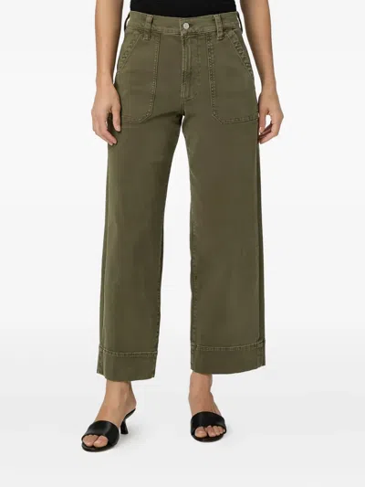PAIGE CAMERON UTILITY-POCKET CROPPED-LEG JEANS