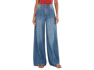 Paige Cameron Wide Leg W Front Seams Round Back Pockets In La Verne Women's Jeans La Verne: 26 33 In Blue