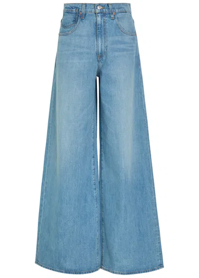 Paige Cameron Wide-leg Denim Jeans In Blue