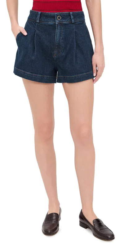 Paige Womens Ballast Camille High-rise Denim Shorts In Blue