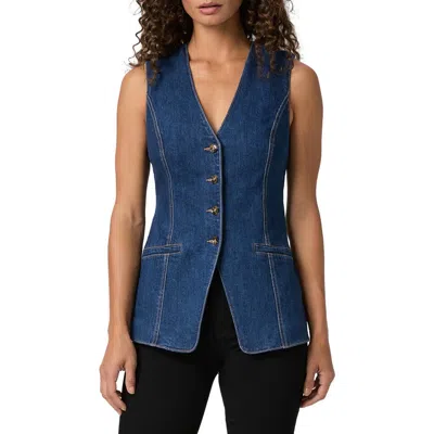 Paige Campanelli Denim Vest In Blue