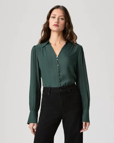 Paige Camu Shirt In Green