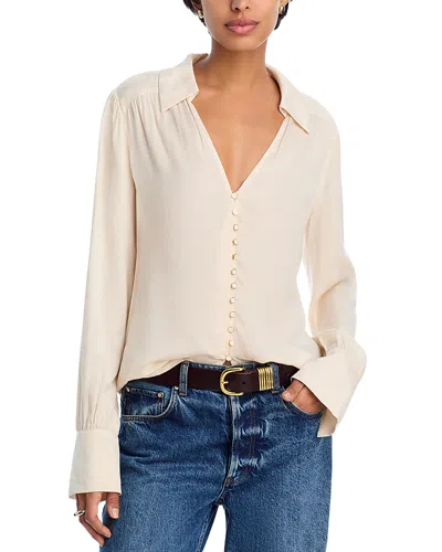Paige Camu Jacquard Button-up Shirt In Neutral