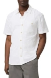 Paige Carillo Short Sleeve Button-up Shirt In Fresh White