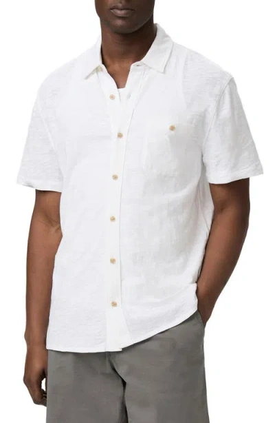 Paige Carillo Short Sleeve Button-up Shirt In Fresh White