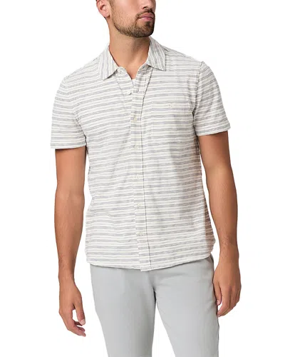 Paige Carillo Striped Short Sleeve Shirt In Gray
