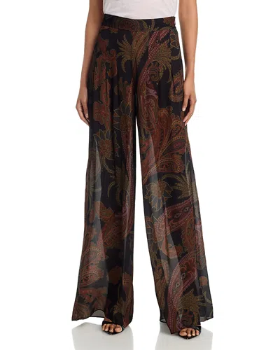 Paige Carina Printed Wide Leg Pants In Multi