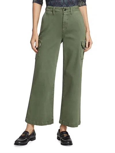 Paige Carly Pants With Cargo Pockets In Vintage Ivy Green In Multi