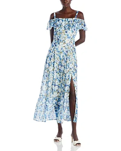 PAIGE CARMELIA FLORAL PRINT SILK DRESS