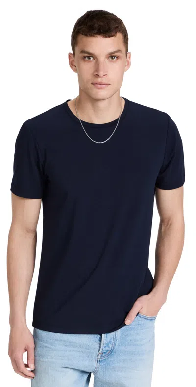 Paige Cash Crew Neck Tee In Deep Anchor Navy