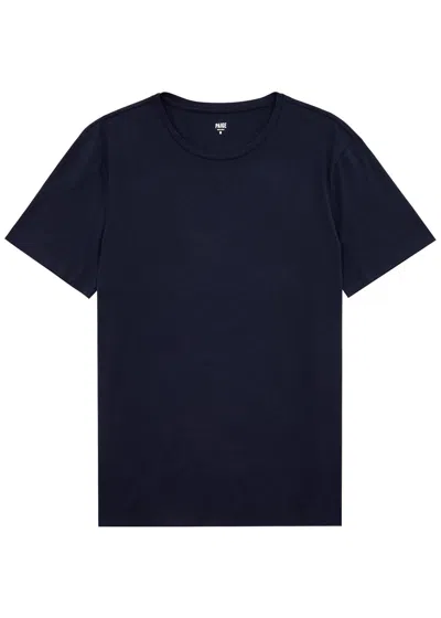 Paige Cash Stretch-jersey T-shirt In Navy