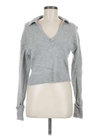 Pre-owned Paige Cashmere Pullover Sweater In Gray