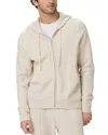 Paige Cassano Regular Fit Front Zip Hooded Sweater In Silver Drop