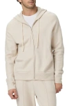 Paige Cassano Regular Fit Front Zip Hooded Sweater In Silver Drop