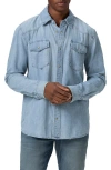 Paige Cazador Cotton Denim Snap-up Western Shirt In Blue