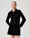 Paige Womens Onyx Rich Velvet Chantal Velvet Modal-blend Jacket In Black