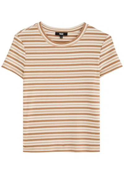 Paige Chantrelle Striped Ribbed-knit T-shirt