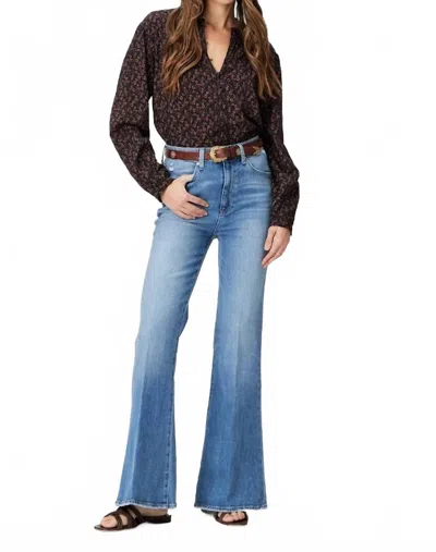 Paige Charlie Flare Jeans In Gabriella Distressed In Blue