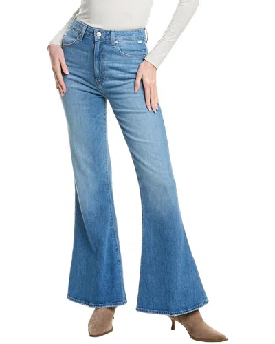 Paige Charlie Gabriella Distressed Flare Leg Jean In Blue