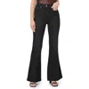 Paige Charlie High Waist Flare Jeans In Midnight Raven