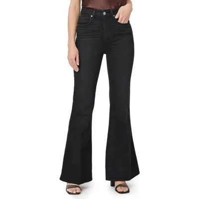 Paige Charlie High Waist Flare Jeans In Midnight Raven