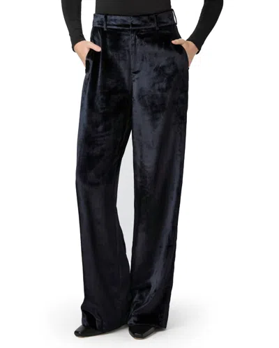 Paige Chateau Velvet Wide Leg Pant In Midnight