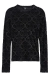 Paige Chelle Lace Long-sleeve Top In Black
