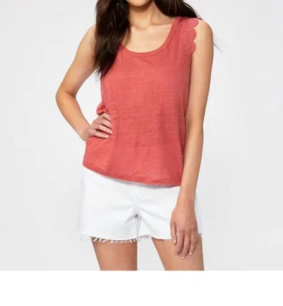 Paige Chrissy Tank In Muted Red In Pink