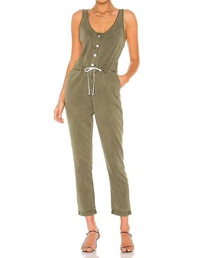 Paige Christy Utility Jumpsuit In Vintage Ivy Green