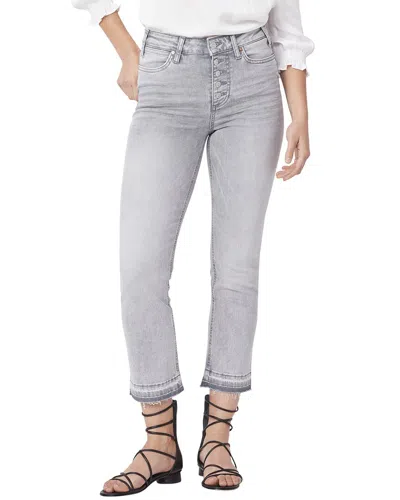 Paige Cindy Crop Faded Asphalt Distressed Straight Leg Jean