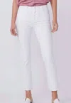 Paige Cindy Crop Jeans In Cool White In Multi