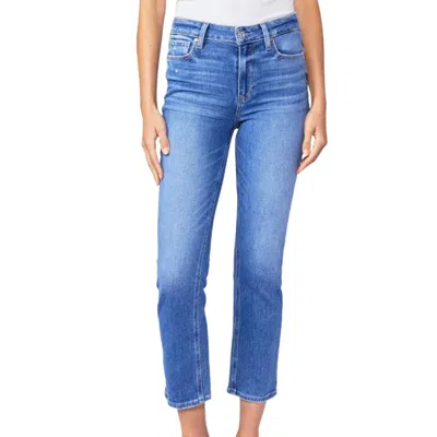Paige Cindy Crop Jeans In Rock Show Distressed In Blue