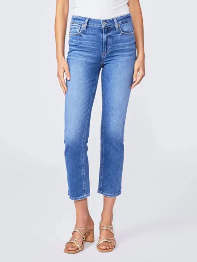Paige Cindy Crop Jeans In Rock Show Distressed In Blue