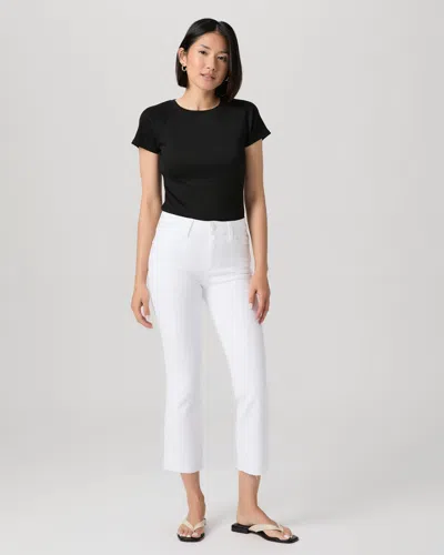 Paige Cindy Crop Petite Slim Jean In White