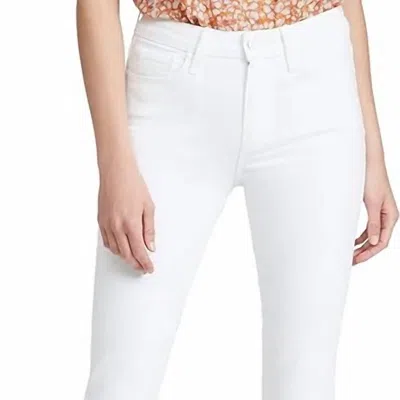 Paige Cindy Crop With Raw Hem Jeans In Crisp White