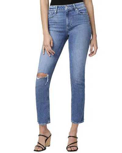 Paige Cindy Granada Destructed Straight Leg Jean In Blue