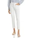 Paige Cindy High Rise Ankle Straight Jeans In White Noise
