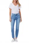 Paige Cindy Mel With Destroyed Hem Jeans In Blue In Multi