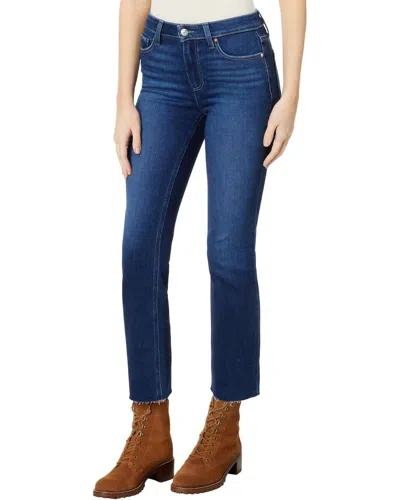 Paige Cindy Raw Hem Straight Leg Jeans In Foreign Film In Blue