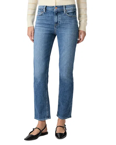 Paige Cindy Straight Ankle Jeans In Freeride In Blue