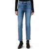Paige Cindy Straight Leg Jeans In Olivin Distressed