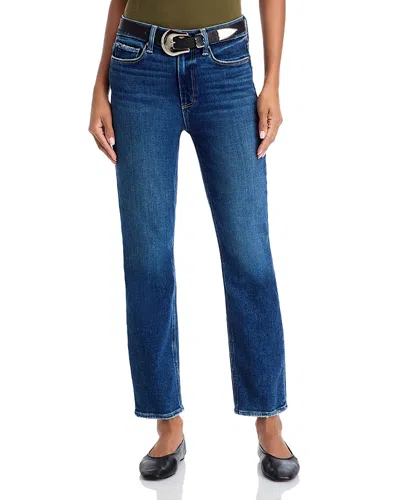 Paige Cindy Straight Leg Raw Edge Jeans In Arpeggio