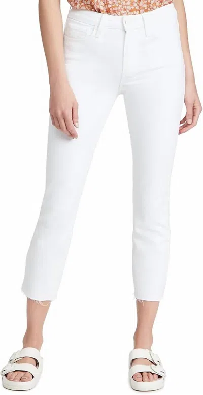 Paige Cindy Stretch Denim Crop Jeans In Crisp White
