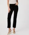 Paige Cindy Twisted Seam Slit Pant In Black Velvet In Black