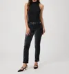 PAIGE CINDY TWISTED SEAM SLIT PANTS IN CALICO BLUE